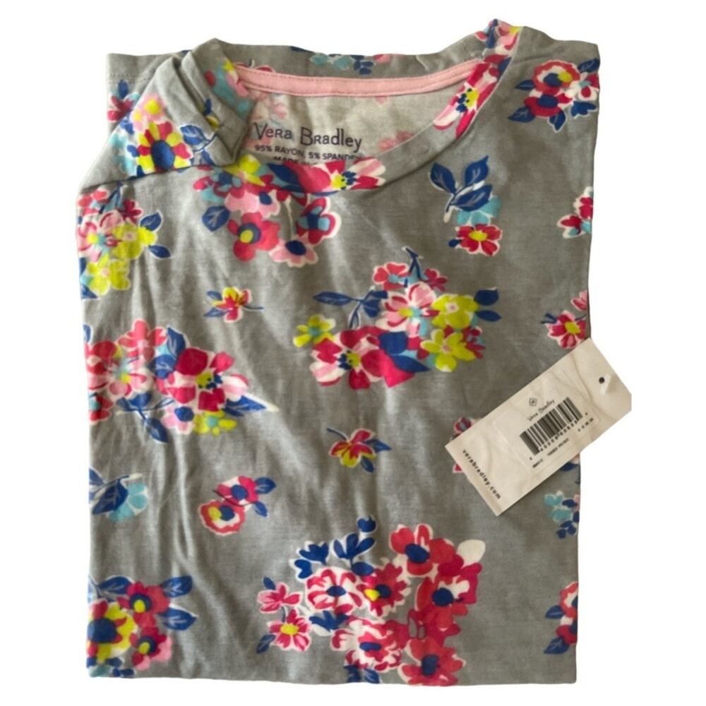 VERA BRADLEY Tossed Posies Cadence Essential Tee w/ Tags, Small - Picture 8 of 9